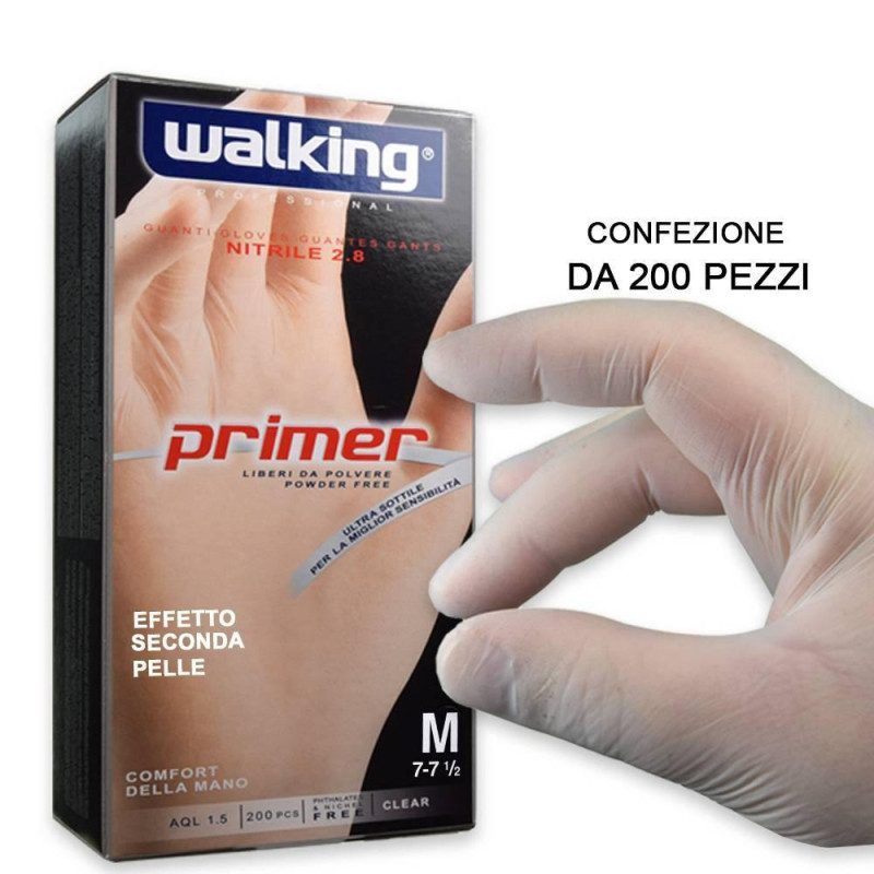 GUANTO PRIMER WALKING NITRILE 200 PEZZI M