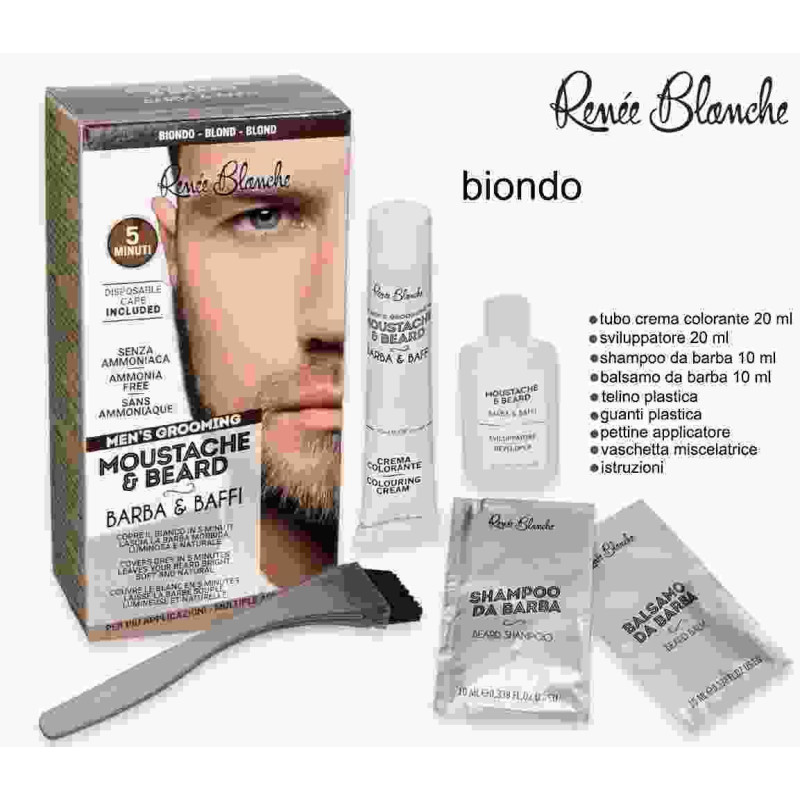 MOUSTACE & BEARD BARBA E BAFFI BIONDO