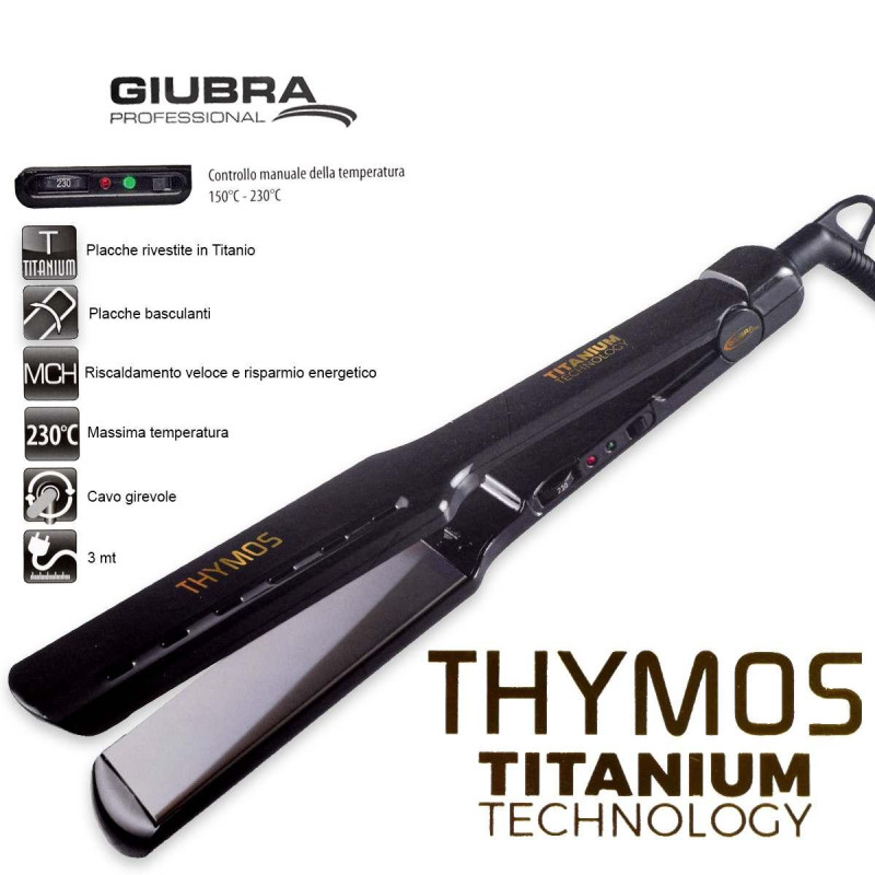 GIUBRA PIASTRA PROFESSIONALE THYMOS NERO