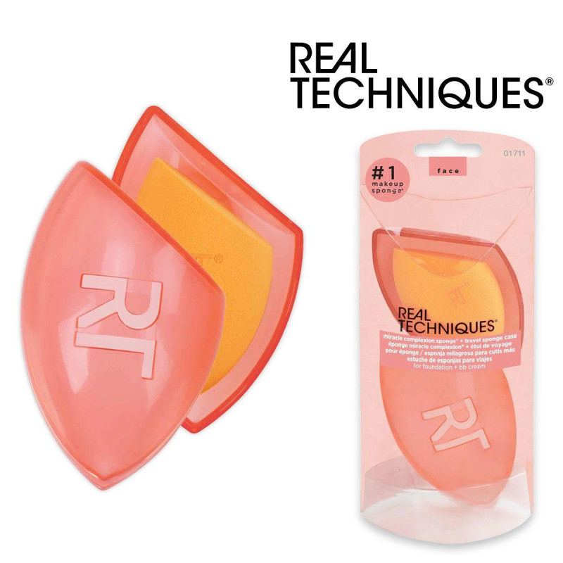 REAL TECHNIQUES MIRACLE COMPLEXION SPONGE + CASE