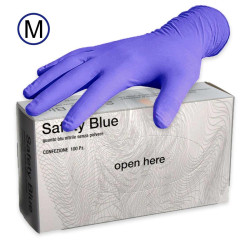 GUANTI NITRILE SAFETY BLUE MEDIUM
