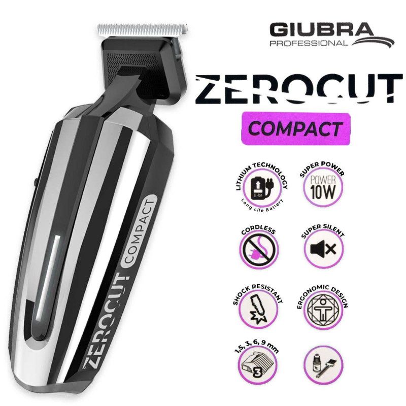 GIUBRA TAGLIACAPELLI ZEROCUT COMPACT ARGENTO