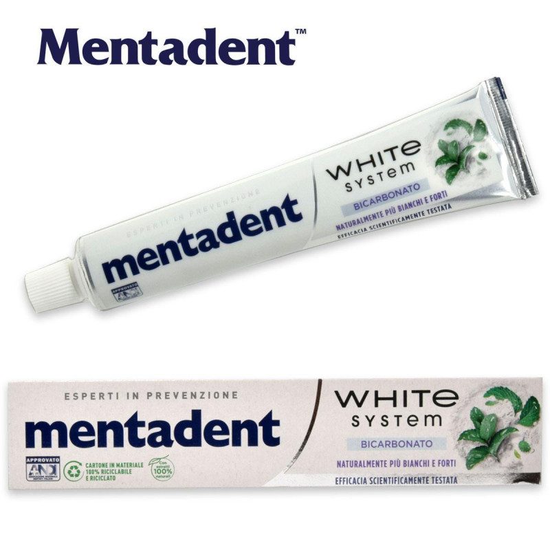 MENTADENT DENT. WHITE SYSTEM BICARB. 75 ML
