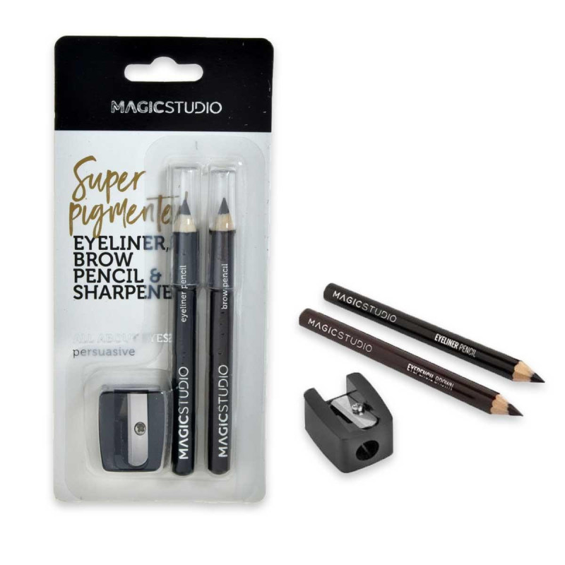MAGIC STUDIO EYELINER BROW PENCIL AND SHARPENER