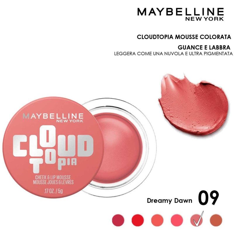 MAYBELLINE CLOUDTOPIA BLUSH PER GUANCE E LABBRA 09