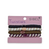 SIBEL TWISTIES ELASTICI PER CAPELLI 4 PEZZI BROWN