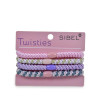 SIBEL TWISTIES ELASTICI PER CAPELLI 4 PEZZI PINK